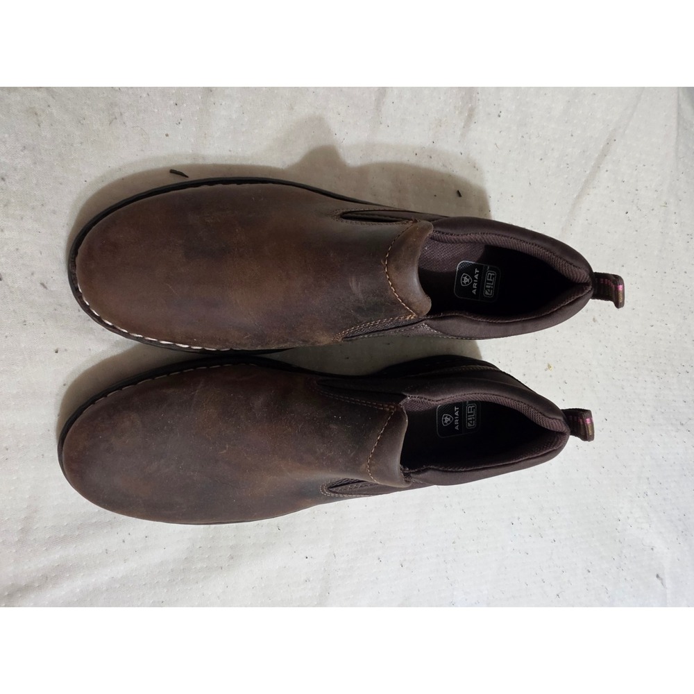Ariat Cruiser Brown Leather Slip On Loafers Womens 10B‎ 10020171 4LR Pink Logo